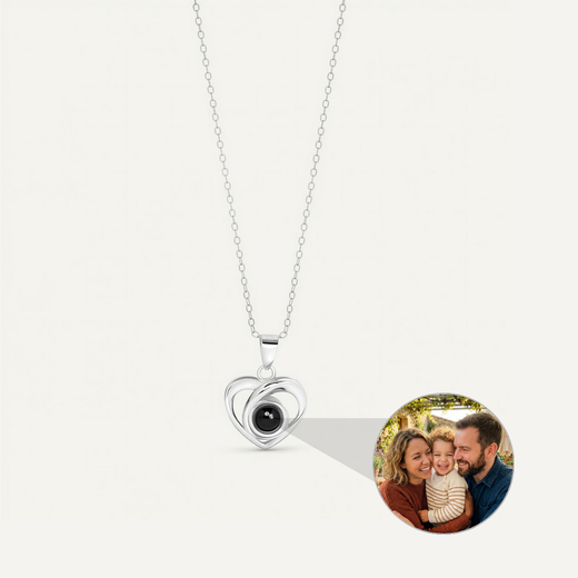 Collier Cœur Enlacé Photo Cachée
